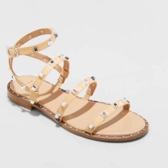 A New Day, Women’s Astrid/Tan/Nude studded sandal. - Picture 2 of 4